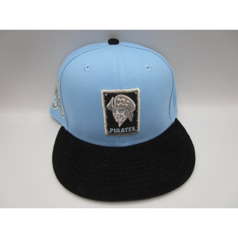 New Era 59Fifty Size 7 1/2 Pittsburgh Pirates Blue Corduroy Brim 76th WS Patch